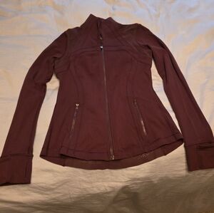Maroon Lululemon Tailored Zip Jacket